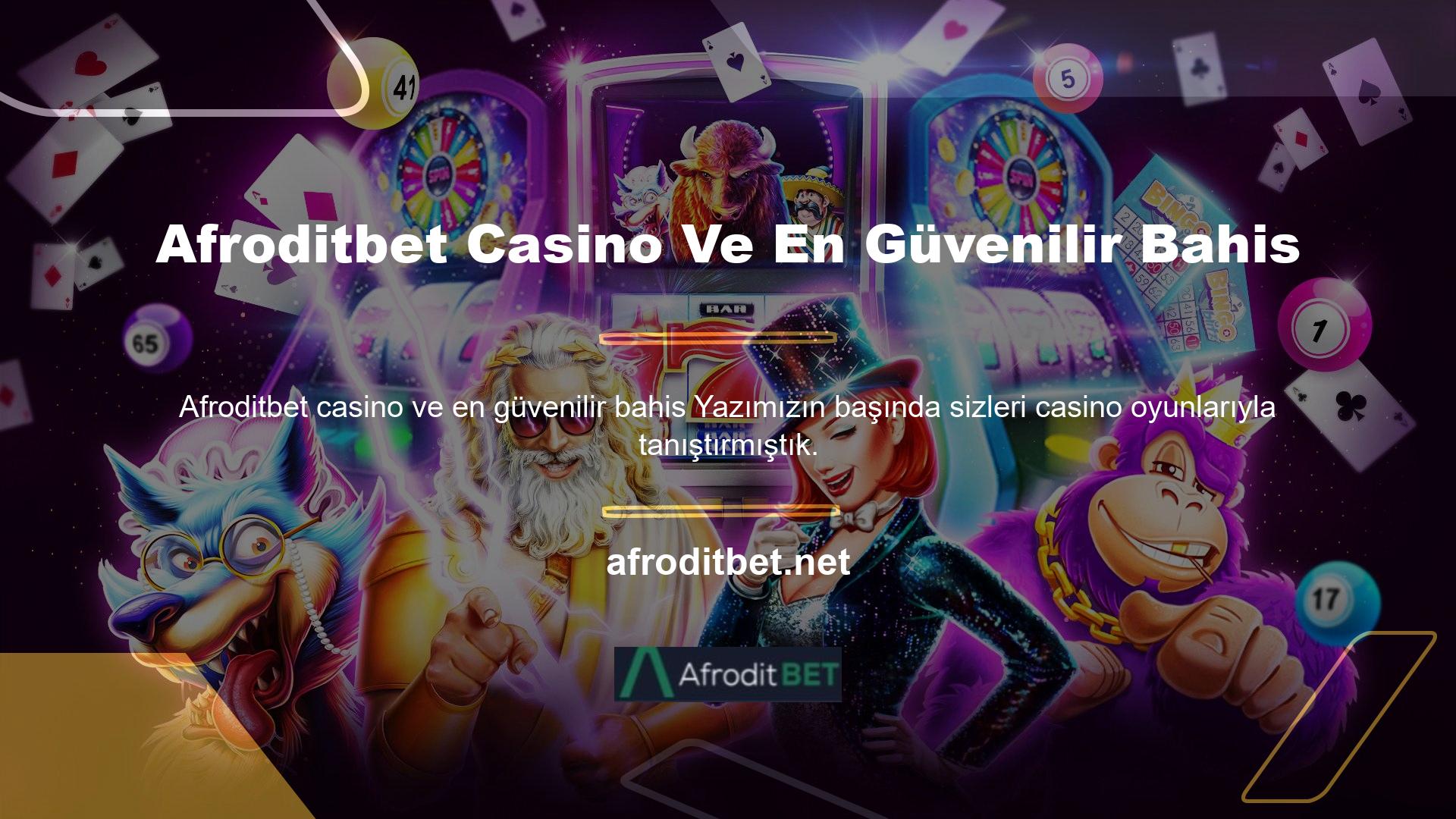 Afroditbet Casino sayesinde en iyi oyunları kurban olmadan oynayabilirsiniz