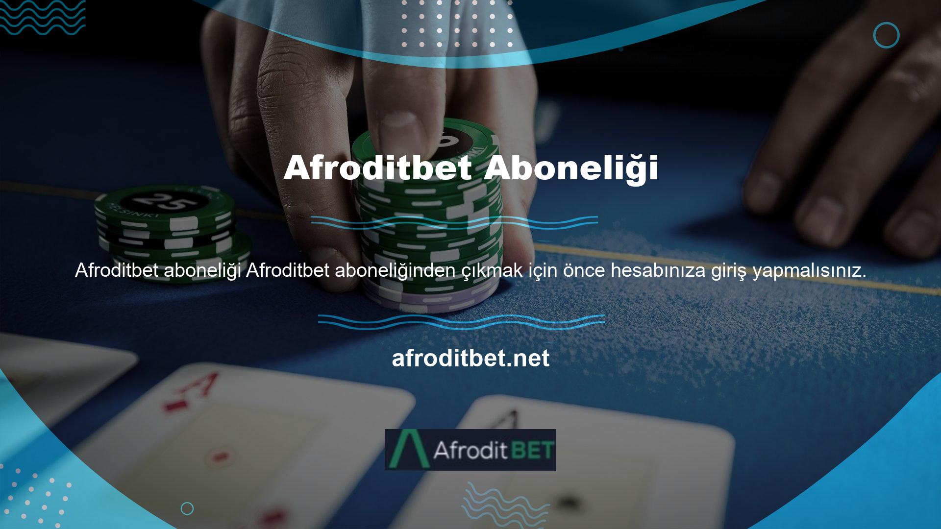 Afroditbet web sitesinde "Para Çekme" sekmesi altında bulunan para çekme yöntemlerini kullanarak para çekebilirsiniz