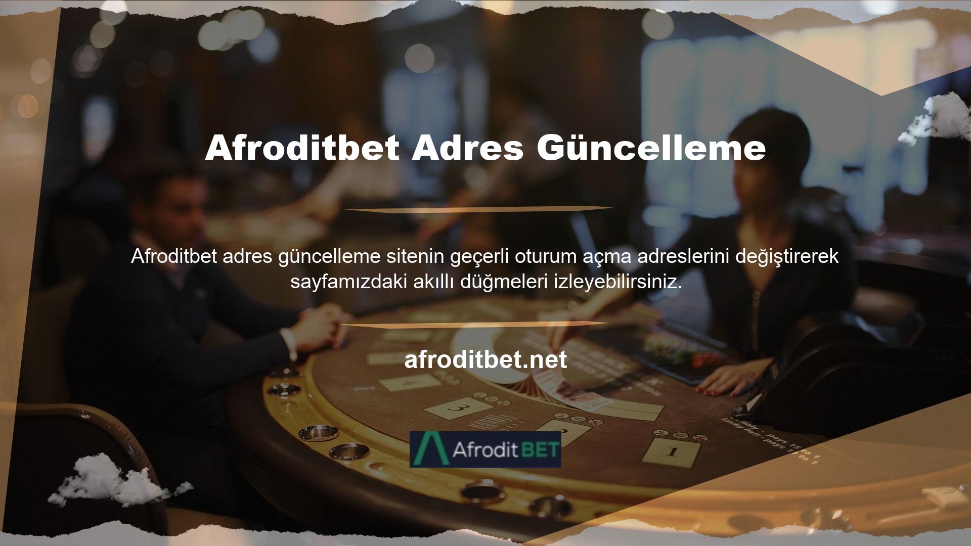 Sitenin mevcut yeni adresi Afroditbet